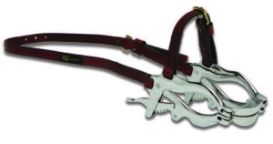 680L - Leather Drop Forged Stainless Steel Horse Full Mouth Speculum